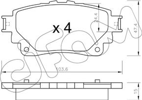 Cifam 822-1290-0 - Set placute frana,frana disc allinparts.ro