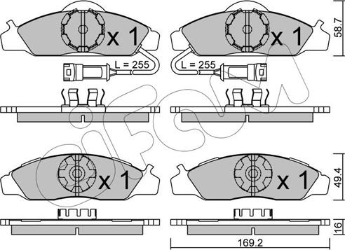 Cifam 822-368-0 - Set placute frana,frana disc - allinparts.ro