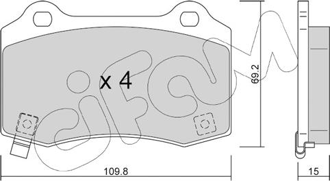 Cifam 822-251-6 - Set placute frana,frana disc - allinparts.ro