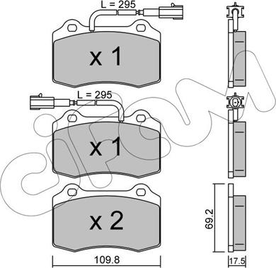 Cifam 822-251-0 - Set placute frana,frana disc - allinparts.ro