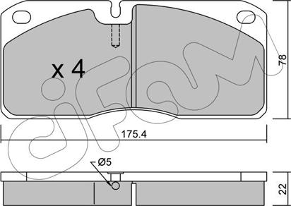 Cifam 822-269-0 - Set placute frana,frana disc allinparts.ro