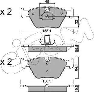 Cifam 822-207-3 - Set placute frana,frana disc - allinparts.ro