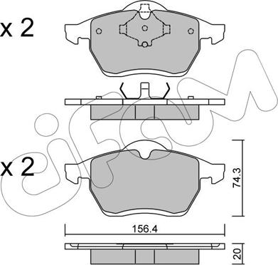 Cifam 822-279-0 - Set placute frana,frana disc allinparts.ro