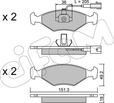 Cifam 822-273-0 - Set placute frana,frana disc - allinparts.ro
