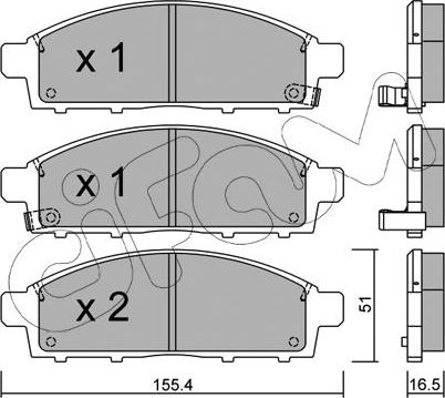 Cifam 822-791-0 - Set placute frana,frana disc allinparts.ro