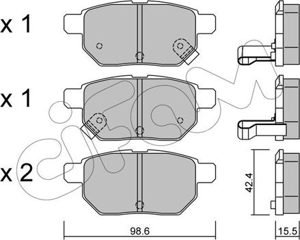 Cifam 822-746-0 - Set placute frana,frana disc allinparts.ro
