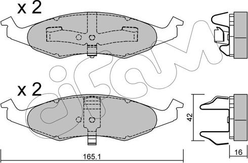 Cifam 822-713-0 - Set placute frana,frana disc - allinparts.ro