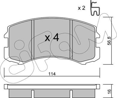 Cifam 822-736-0 - Set placute frana,frana disc - allinparts.ro