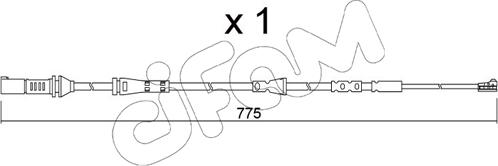 Cifam SU.361 - Senzor de avertizare,uzura placute de frana - allinparts.ro