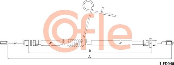 Cofle 92.1.FD046 - Cablu, frana de parcare allinparts.ro