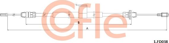 Cofle 92.1.FD038 - Cablu, frana de parcare - allinparts.ro