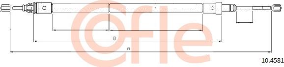 Cofle 10.4581 - Cablu, frana de parcare allinparts.ro