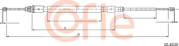 Cofle 10.4520 - Cablu, frana de parcare allinparts.ro