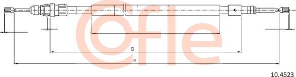 Cofle 10.4523 - Cablu, frana de parcare allinparts.ro