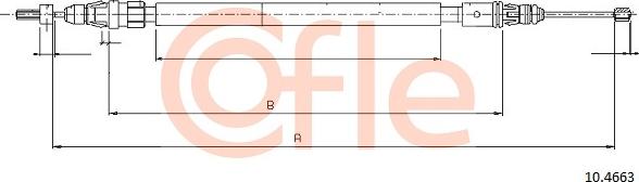 Cofle 10.4663 - Cablu, frana de parcare allinparts.ro