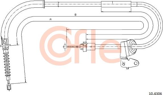 Cofle 10.4306 - Cablu, frana de parcare allinparts.ro