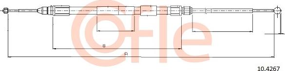 Cofle 10.4267 - Cablu, frana de parcare allinparts.ro