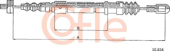 Cofle 10.824 - Cablu, frana de parcare allinparts.ro