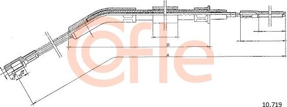 Cofle 10.719 - Cablu, frana de parcare allinparts.ro