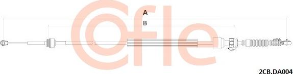 Cofle 2CB.DA004 - Cablu,transmisie manuala - allinparts.ro