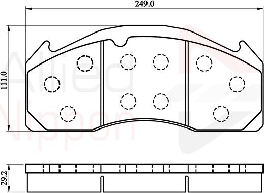 Comline ACV055HD - Set placute frana,frana disc allinparts.ro