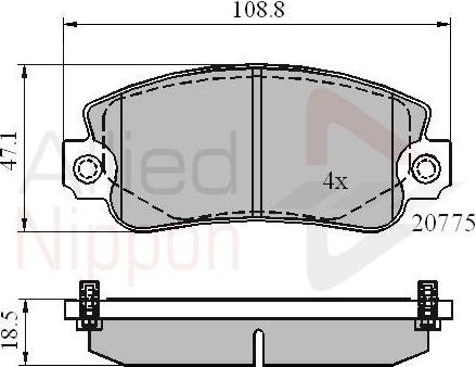 Comline ADB4129 - Set placute frana,frana disc allinparts.ro