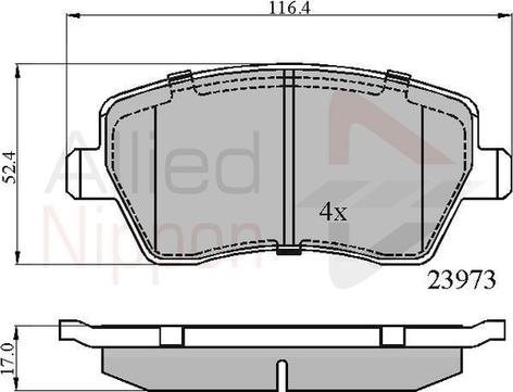 Comline ADB0984 - Set placute frana,frana disc - allinparts.ro