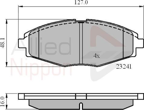 Comline ADB0486 - Set placute frana,frana disc allinparts.ro