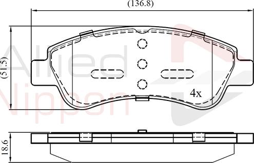 Comline ADB01525 - Set placute frana,frana disc allinparts.ro