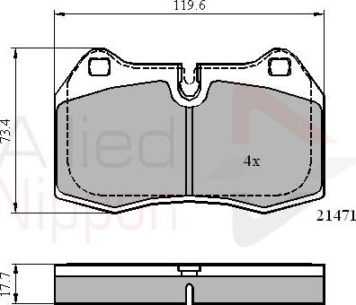 Comline ADB01097 - Set placute frana,frana disc - allinparts.ro