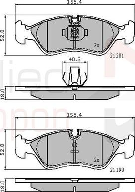Comline ADB01007 - Set placute frana,frana disc allinparts.ro