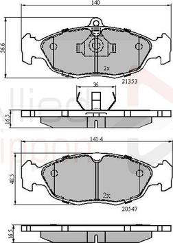 Comline ADB0134 - Set placute frana,frana disc allinparts.ro