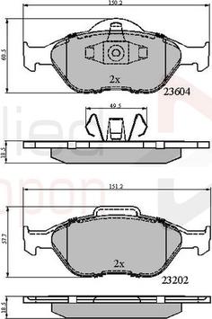 Comline ADB0891 - Set placute frana,frana disc - allinparts.ro