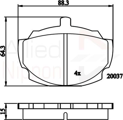 Comline ADB0241 - Set placute frana,frana disc allinparts.ro