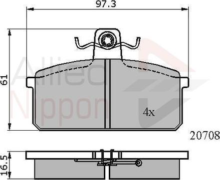 Comline ADB0204 - Set placute frana,frana disc - allinparts.ro