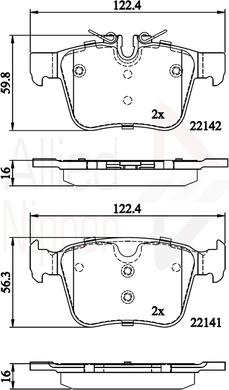 Comline ADB02255 - Set placute frana,frana disc - allinparts.ro