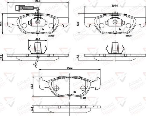Comline ADB1477 - Set placute frana,frana disc allinparts.ro