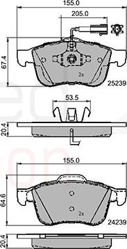 Comline ADB12118 - Set placute frana,frana disc allinparts.ro