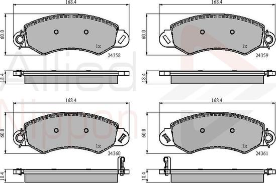 Comline ADB31544 - Set placute frana,frana disc allinparts.ro