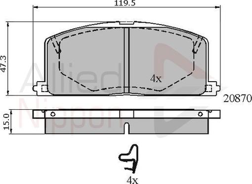 Comline ADB3163 - Set placute frana,frana disc allinparts.ro
