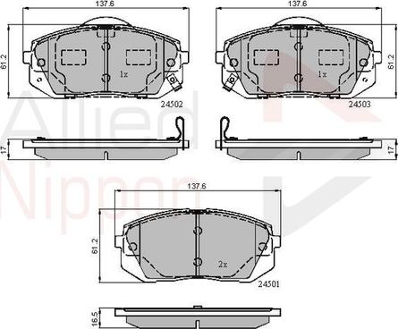 Comline ADB31768 - Set placute frana,frana disc allinparts.ro