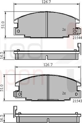Comline ADB3322 - Set placute frana,frana disc allinparts.ro