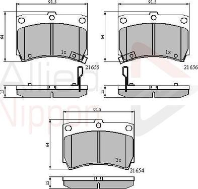 Comline ADB3245 - Set placute frana,frana disc - allinparts.ro
