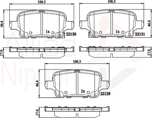 Comline ADB32307 - Set placute frana,frana disc allinparts.ro