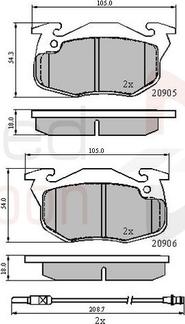 Comline ADB2258 - Set placute frana,frana disc - allinparts.ro