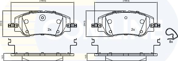Comline CBP04026 - Set placute frana,frana disc - allinparts.ro