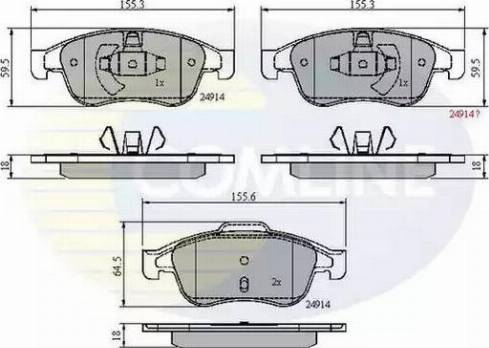 Comline CBP01677 - Set placute frana,frana disc - allinparts.ro