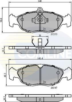 Comline CBP0134 - Set placute frana,frana disc allinparts.ro