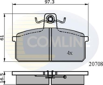 Comline CBP0204 - Set placute frana,frana disc - allinparts.ro