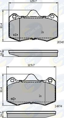 Comline CBP02107 - Set placute frana,frana disc allinparts.ro